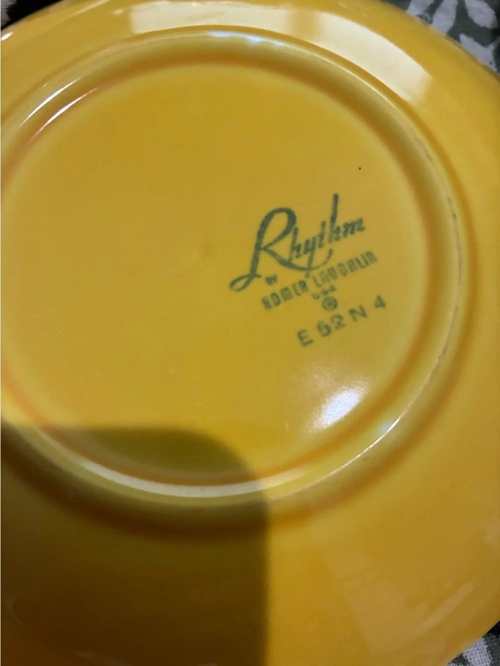 7 Homer Laughlin “Rhythm” Yellow Small Plates. EUC. 6.25” Round. Vintage 1953